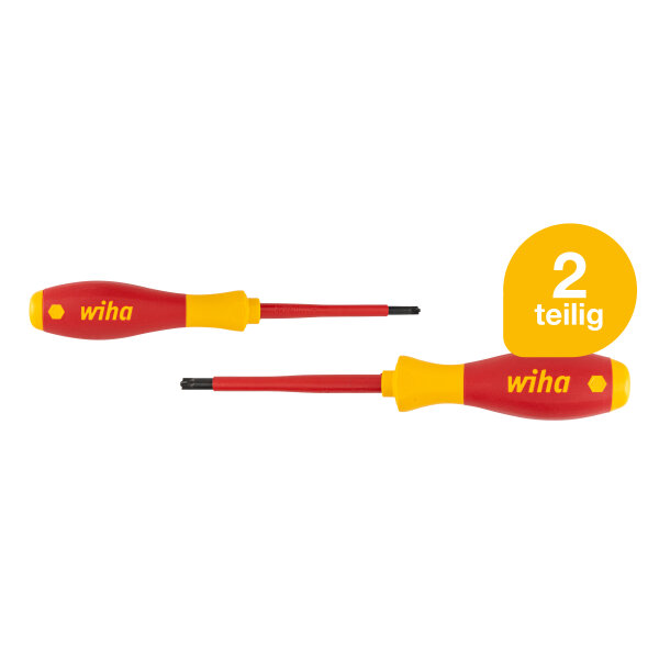 Wiha Schraubendreher Set SoftFinish® electric PlusMinus/Pozidriv 2-tlg. (32282)