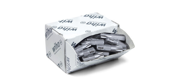 Wiha Bit Set Standard 25 mm TORX® (T30) 50-tlg. 1/4" C6,3 in Großpackung (08069)