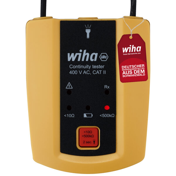 Wiha Durchgangsprüfer bis 400 V AC, CAT II inkl. 2x AAA-Batterien (45222)