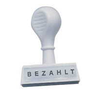 Stempel Text Bezahlt - Abdruck 45 mm