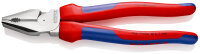 KNIPEX 02 05 225 Kraft-Kombizange mit Mehrkomponenten-Hüllen verchromt 225 mm