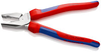 KNIPEX 02 05 225 Kraft-Kombizange mit Mehrkomponenten-Hüllen verchromt 225 mm