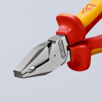 KNIPEX 02 06 180 SB Kraft-Kombizange isoliert mit Mehrkomponenten-Hüllen, VDE-geprüft verchromt 180 mm (SB-Karte/Blister)