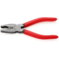 KNIPEX 03 01 160 SB Kombizange mit Kunststoff überzogen schwarz atramentiert 160 mm (SB-Karte/Blister)