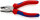 KNIPEX 03 02 160 SB Kombizange mit Mehrkomponenten-Hüllen schwarz atramentiert 160 mm (SB-Karte/Blister)