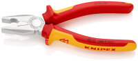 KNIPEX 03 06 200 SB Kombizange isoliert mit Mehrkomponenten-Hüllen, VDE-geprüft verchromt 200 mm (SB-Karte/Blister)