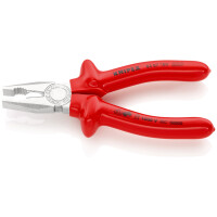 KNIPEX 03 07 180 Kombizange tauchisoliert, VDE-geprüft verchromt 180 mm