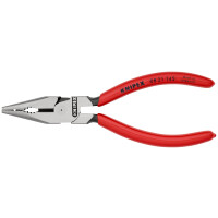 KNIPEX 08 21 145 SB Spitz-Kombizange mit Kunststoff überzogen schwarz atramentiert 145 mm (SB-Karte/Blister)