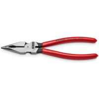 KNIPEX 08 21 185 SB Spitz-Kombizange mit Kunststoff überzogen schwarz atramentiert 185 mm