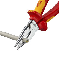 KNIPEX 08 26 185 SB Spitz-Kombizange isoliert mit Mehrkomponenten-Hüllen, VDE-geprüft verchromt 185 mm