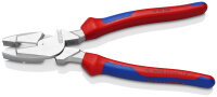 KNIPEX 09 05 240 Kraft-Kombizange "Linemans Pliers" amerikanisches Modell mit Mehrkomponenten-Hüllen verchromt 240 mm