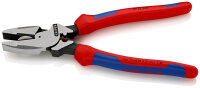 KNIPEX 09 12 240 SB Kraft-Kombizange "Linemans Pliers" amerikanisches Modell mit Mehrkomponenten-Hüllen schwarz atramentiert 240 mm (SB-Karte/Blister)