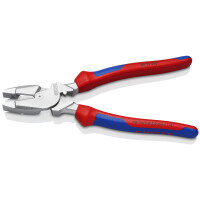 KNIPEX 09 15 240 Kraft-Kombizange "Linemans Pliers" amerikanisches Modell mit Mehrkomponenten-Hüllen verchromt 240 mm