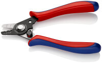 KNIPEX 12 82 130 SB Abisolierzange für Glasfaserkabel mit Kunststoff-Griffhüllen brüniert 130 mm