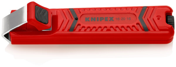 KNIPEX 16 20 16 SB Abmantelungswerkzeug mit Schleppklinge schlagfestes Kunststoffgehäuse 130 mm