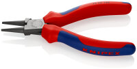 KNIPEX 22 02 140 Rundzange mit Mehrkomponenten-Hüllen schwarz atramentiert 140 mm