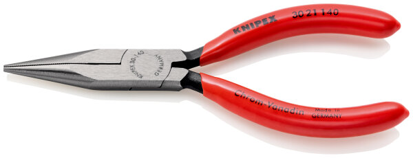 KNIPEX 30 21 140 SB Langbeckzange mit Kunststoff überzogen schwarz atramentiert 140 mm (SB-Karte/Blister)