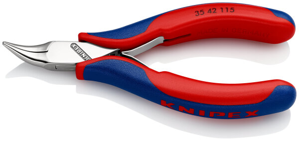 KNIPEX 35 42 115 SB Elektronik-Greifzange mit Mehrkomponenten-Hüllen 115 mm (SB-Karte/Blister)