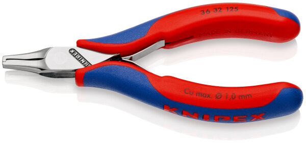 KNIPEX 36 32 125 Elektronik-Bestückungszange mit Mehrkomponenten-Hüllen 125 mm