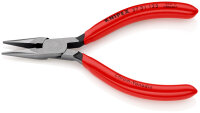 KNIPEX 37 31 125 SB Greifzange für Feinmechanik mit Kunststoff überzogen schwarz atramentiert 125 mm (SB-Karte/Blister)