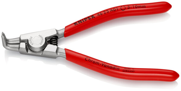 KNIPEX 46 23 A01 Sicherungsringzange für Außenringe auf Wellen mit Kunststoff überzogen verchromt 125 mm