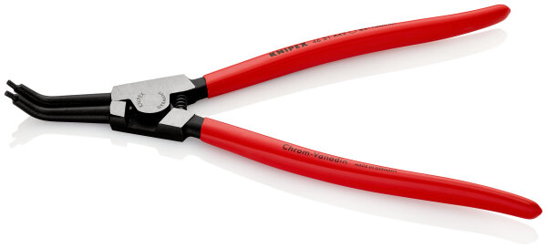 KNIPEX 46 31 A42 Sicherungsringzange für Außenringe auf Wellen 45° gewinkelt mit Kunststoff überzogen schwarz atramentiert 310 mm