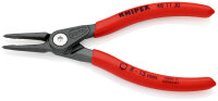 KNIPEX 48 11 J0 SB Präzisions-Sicherungsringzange für Innenringe in Bohrungen mit rutschhemmendem Kunststoff überzogen grau atramentiert 140 mm (SB-Karte/Blister)