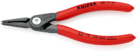 KNIPEX 48 11 J1 SB Präzisions-Sicherungsringzange für Innenringe in Bohrungen mit rutschhemmendem Kunststoff überzogen grau atramentiert 140 mm (SB-Karte/Blister)