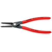 KNIPEX 48 11 J3 SB Präzisions-Sicherungsringzange für Innenringe in Bohrungen mit rutschhemmendem Kunststoff überzogen grau atramentiert 225 mm (SB-Karte/Blister)