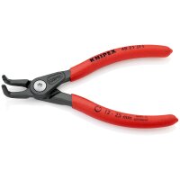 KNIPEX 48 21 J11 SB Präzisions-Sicherungsringzange für Innenringe in Bohrungen mit rutschhemmendem Kunststoff überzogen grau atramentiert 130 mm (SB-Karte/Blister)