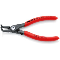 KNIPEX 48 41 J11 Präzisions-Sicherungsringzange für Innenringe in Bohrungen mit rutschhemmendem Kunststoff überzogen grau atramentiert 130 mm