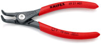 KNIPEX 49 21 A01 SB Präzisions-Sicherungsringzange für Außenringe auf Wellen mit rutschhemmendem Kunststoff überzogen grau atramentiert 130 mm (SB-Karte/Blister)