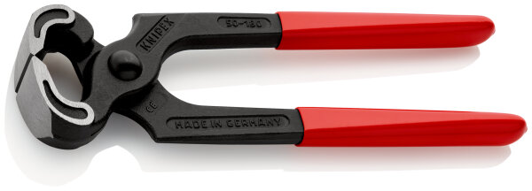 KNIPEX 50 01 180 Kneifzange mit Kunststoff überzogen schwarz atramentiert 180 mm