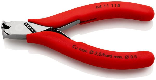 KNIPEX 64 11 115 Elektronik-Vornschneider mit Kunststoff überzogen 115 mm