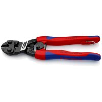 KNIPEX 71 32 200 T CoBolt® Kompakt-Bolzenschneider mit schlanken Mehrkomponenten-Hüllen, mit integrierter Befestigungsöse zum Anbringen einer Absturzsicherung schwarz atramentiert 200 mm