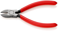 KNIPEX 76 01 125 Seitenschneider für Elektromechaniker mit Kunststoff überzogen schwarz atramentiert 125 mm