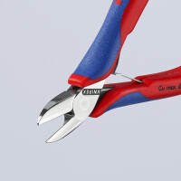 KNIPEX 77 02 130 Elektronik-Seitenschneider mit Mehrkomponenten-Hüllen 130 mm