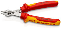 KNIPEX 78 06 125 SB Electronic Super Knips® VDE isoliert mit Mehrkomponenten-Hüllen, VDE-geprüft 125 mm (SB-Karte/Blister)