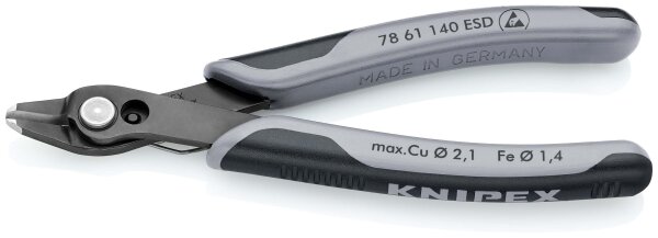 KNIPEX 78 61 140 ESDSB Electronic Super Knips® XL ESD mit Mehrkomponenten-Hüllen brüniert 140 mm