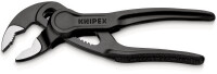 KNIPEX 87 00 100 BK Cobra® XS Rohr- und Wasserpumpenzange aufgeprägte, raue Oberfläche grau atramentiert 100 mm (SB-Karte/Blister)