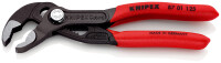 KNIPEX 87 01 125 SB Cobra® Hightech-Wasserpumpenzange mit rutschhemmendem Kunststoff überzogen grau atramentiert 125 mm (SB-Karte/Blister)