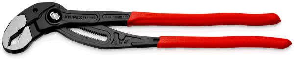 KNIPEX 87 01 400 SB Cobra® XL Rohr- und Wasserpumpenzange mit rutschhemmendem Kunststoff überzogen grau atramentiert 400 mm (SB-Karte/Blister)