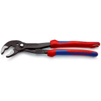 KNIPEX 87 02 300 T Cobra® Hightech-Wasserpumpenzange mit Mehrkomponenten-Hüllen, mit integrierter Befestigungsöse zum Anbringen einer Absturzsicherung grau atramentiert 300 mm