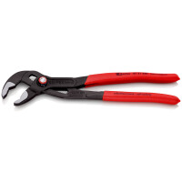 KNIPEX 87 21 250 SB Cobra® QuickSet Hightech-Wasserpumpenzange mit rutschhemmendem Kunststoff überzogen grau atramentiert 250 mm (SB-Karte/Blister)