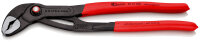 KNIPEX 87 21 300 SB Cobra® QuickSet Hightech-Wasserpumpenzange mit rutschhemmendem Kunststoff überzogen grau atramentiert 300 mm (SB-Karte/Blister)