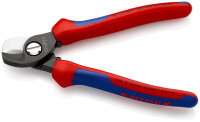 KNIPEX 95 12 165 SB Kabelschere mit Mehrkomponenten-Hüllen brüniert 165 mm (SB-Karte/Blister)