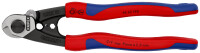 KNIPEX 95 62 190 SB Drahtseilschere geschmiedet mit Mehrkomponenten-Hüllen 190 mm (SB-Karte/Blister)