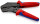 KNIPEX 97 52 20 Crimpzange kurze Bauform mit Mehrkomponenten-Hüllen brüniert 195 mm