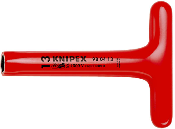 KNIPEX 98 04 10 Steckschlüssel mit T-Griff 200 mm