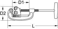 Stahl-Rohrabschneider, 1/8"-2"